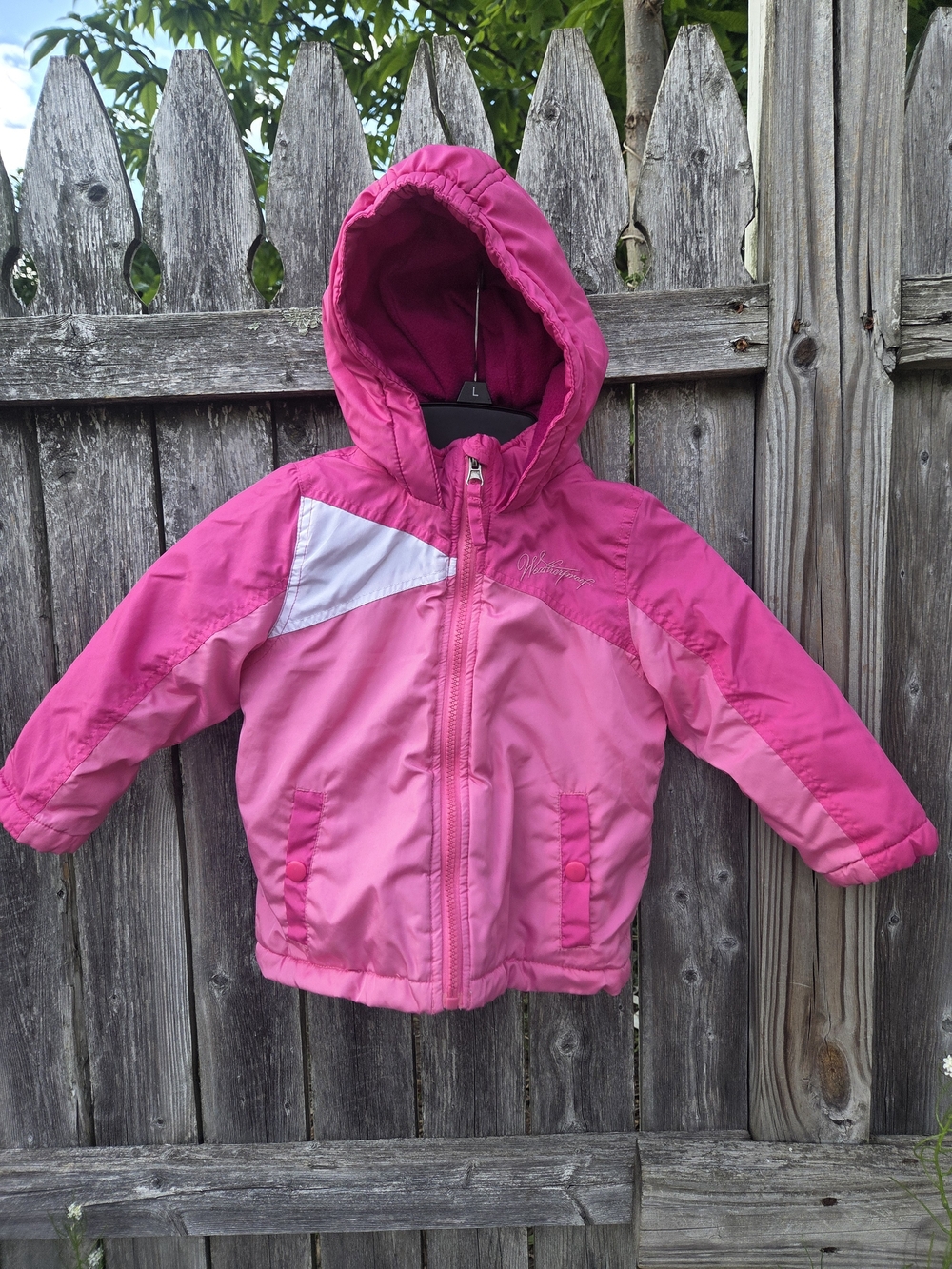 Weatherproof Girls' Pink Hooded Winter Jacket - Two-Tone Pink